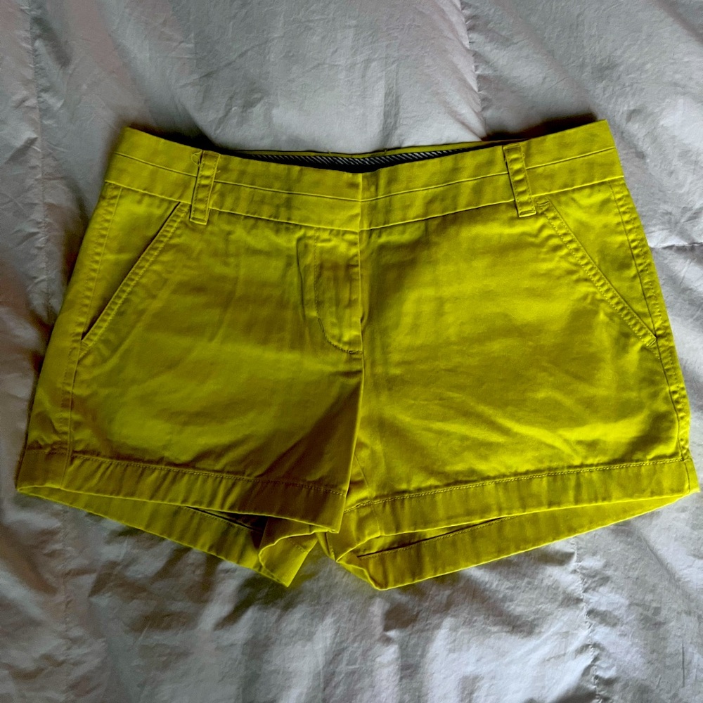J Crew Chino Vibrant Yellow Women's Shorts